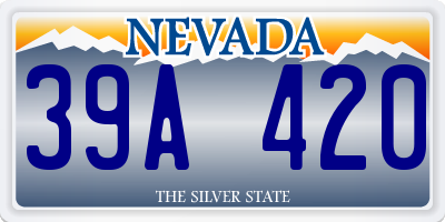 NV license plate 39A420