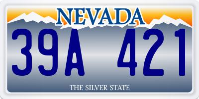 NV license plate 39A421