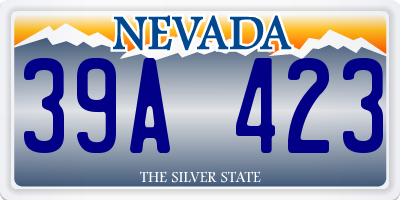 NV license plate 39A423