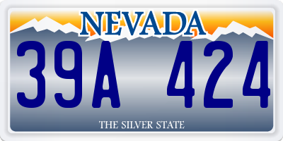 NV license plate 39A424