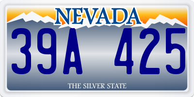 NV license plate 39A425