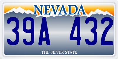 NV license plate 39A432