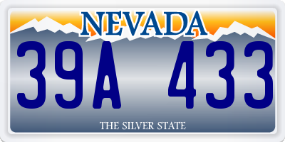 NV license plate 39A433