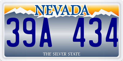 NV license plate 39A434