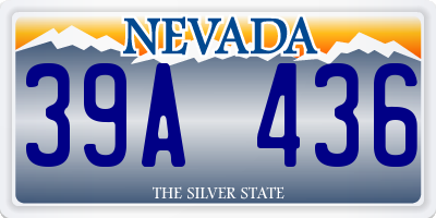 NV license plate 39A436