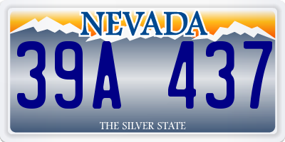 NV license plate 39A437