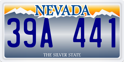 NV license plate 39A441