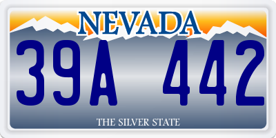 NV license plate 39A442