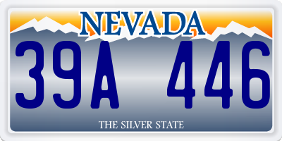 NV license plate 39A446