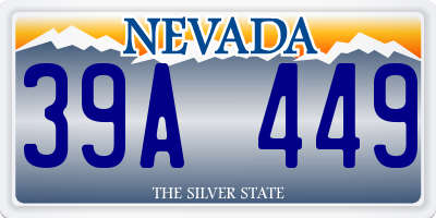 NV license plate 39A449