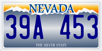 NV license plate 39A453