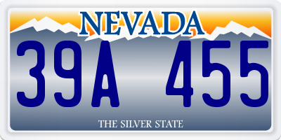 NV license plate 39A455