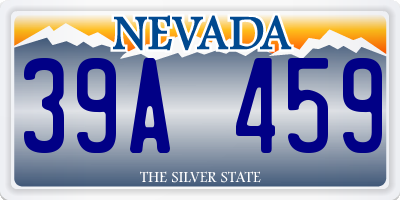 NV license plate 39A459