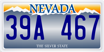 NV license plate 39A467