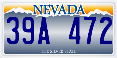 NV license plate 39A472