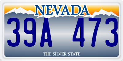 NV license plate 39A473