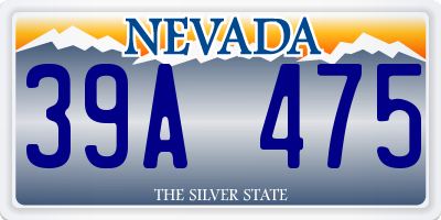 NV license plate 39A475