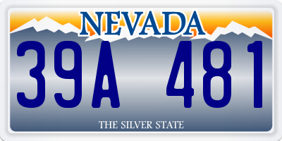 NV license plate 39A481