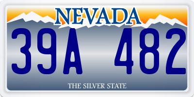 NV license plate 39A482