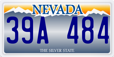 NV license plate 39A484