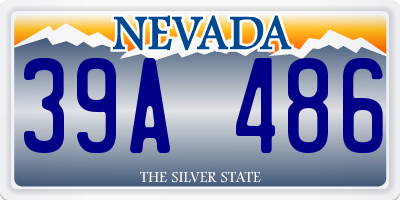 NV license plate 39A486