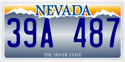 NV license plate 39A487