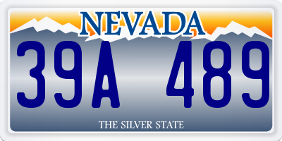 NV license plate 39A489