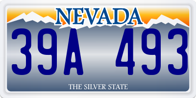 NV license plate 39A493