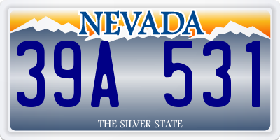 NV license plate 39A531