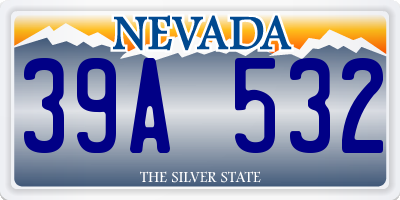 NV license plate 39A532