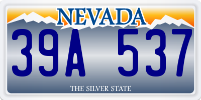 NV license plate 39A537
