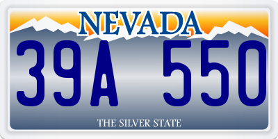 NV license plate 39A550