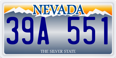 NV license plate 39A551