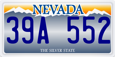 NV license plate 39A552