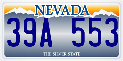 NV license plate 39A553