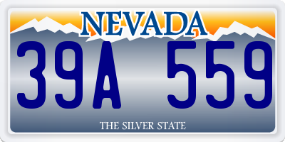 NV license plate 39A559