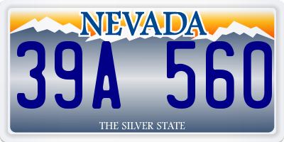 NV license plate 39A560