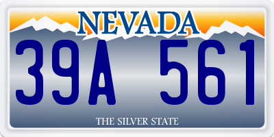 NV license plate 39A561