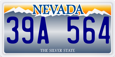 NV license plate 39A564