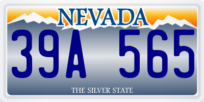 NV license plate 39A565