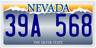 NV license plate 39A568