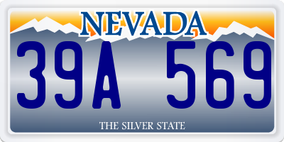 NV license plate 39A569