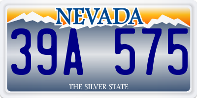 NV license plate 39A575