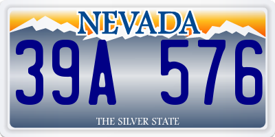 NV license plate 39A576
