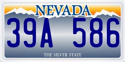 NV license plate 39A586