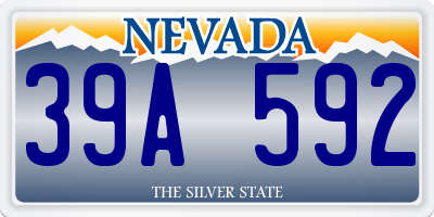 NV license plate 39A592