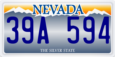 NV license plate 39A594