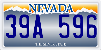 NV license plate 39A596