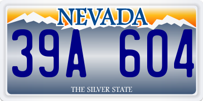 NV license plate 39A604