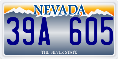 NV license plate 39A605